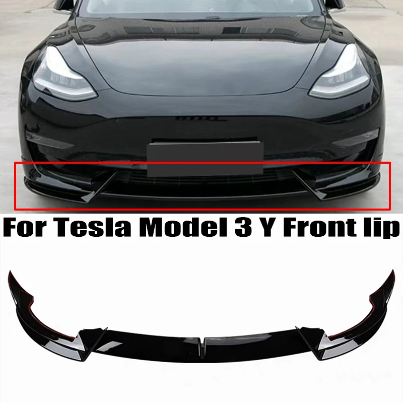 

Передняя губа для Tesla Model 3, Y, 2017, 2018, 2019, 2020, 2021, 2022, 2023, автомобильный передний бампер, спойлер для подбородка, передняя губа, передняя Лопата