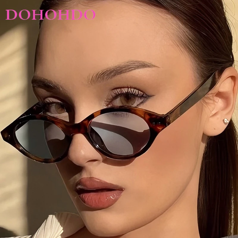 

Fashion Designer Small Oval Frame Women's Sunglasses Luxury Brand Rivets Decorate Men Sunglass Outdoor Traveling Eyewear UV400