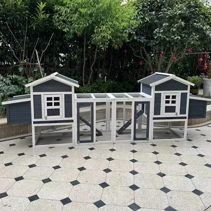 Easy clean outdoor wooden cage chicken coop hen house large chicken house poultry farm animal cages