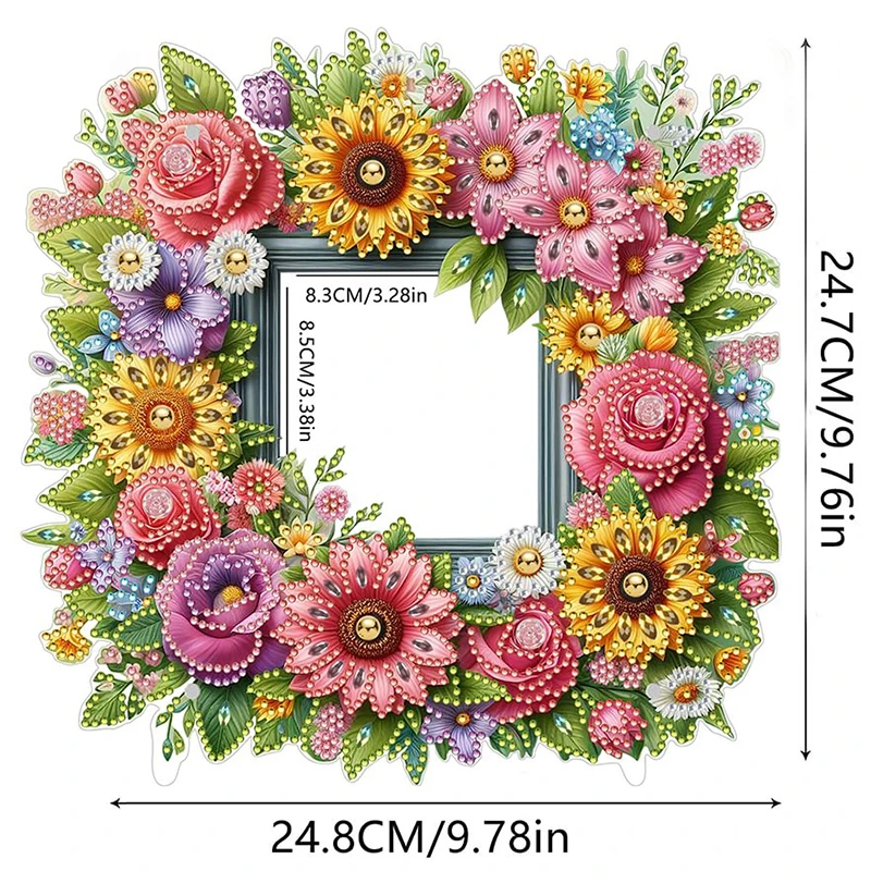 HOMFUN fai da te forma speciale pittura diamante creativo fiore arte cornice per foto Kit 5D mosaico cornice arte artigianato decorazioni per la