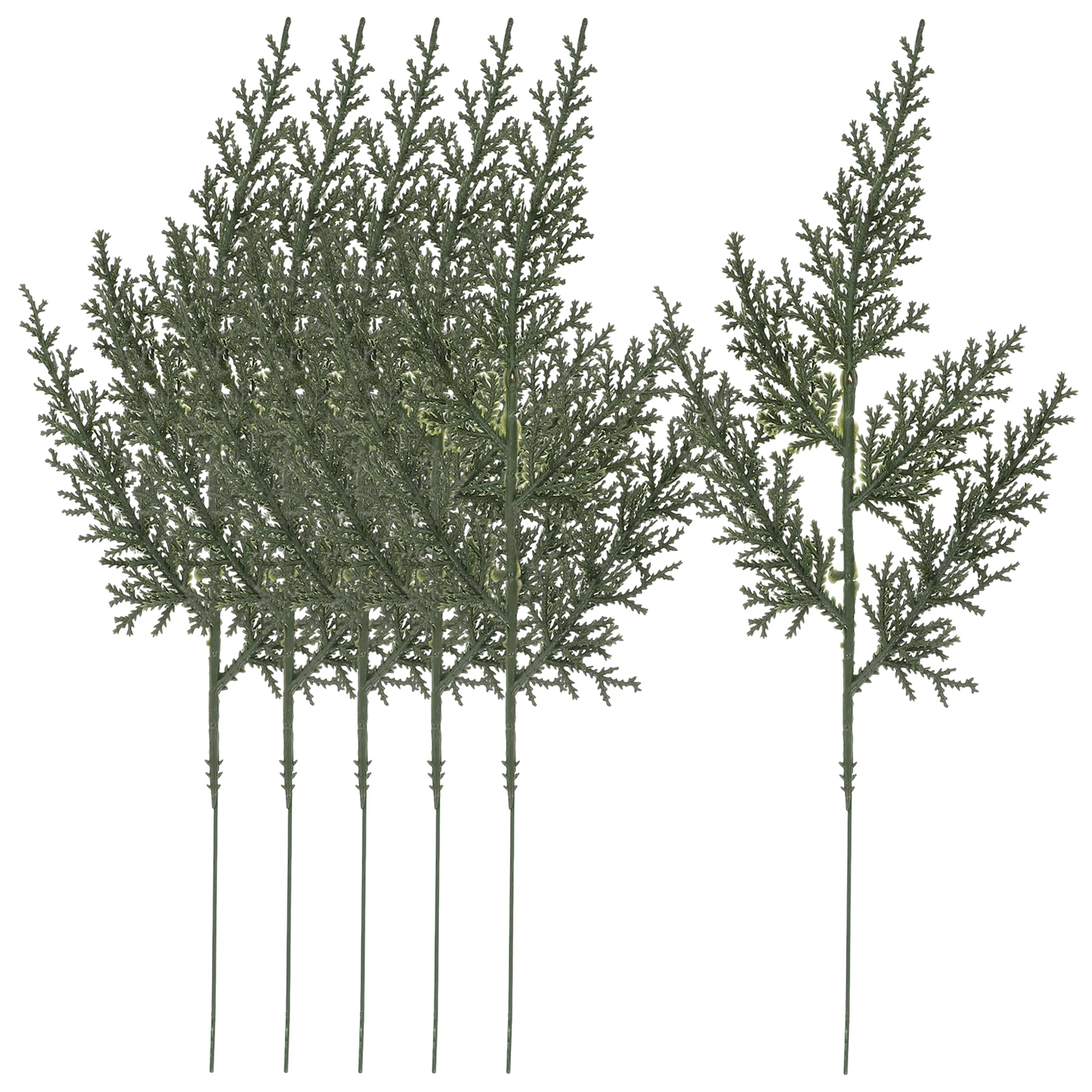 

40 Pcs Plant Outdoor Plastic Stems for Christmas Tree Artificial Pine Leaves Branches