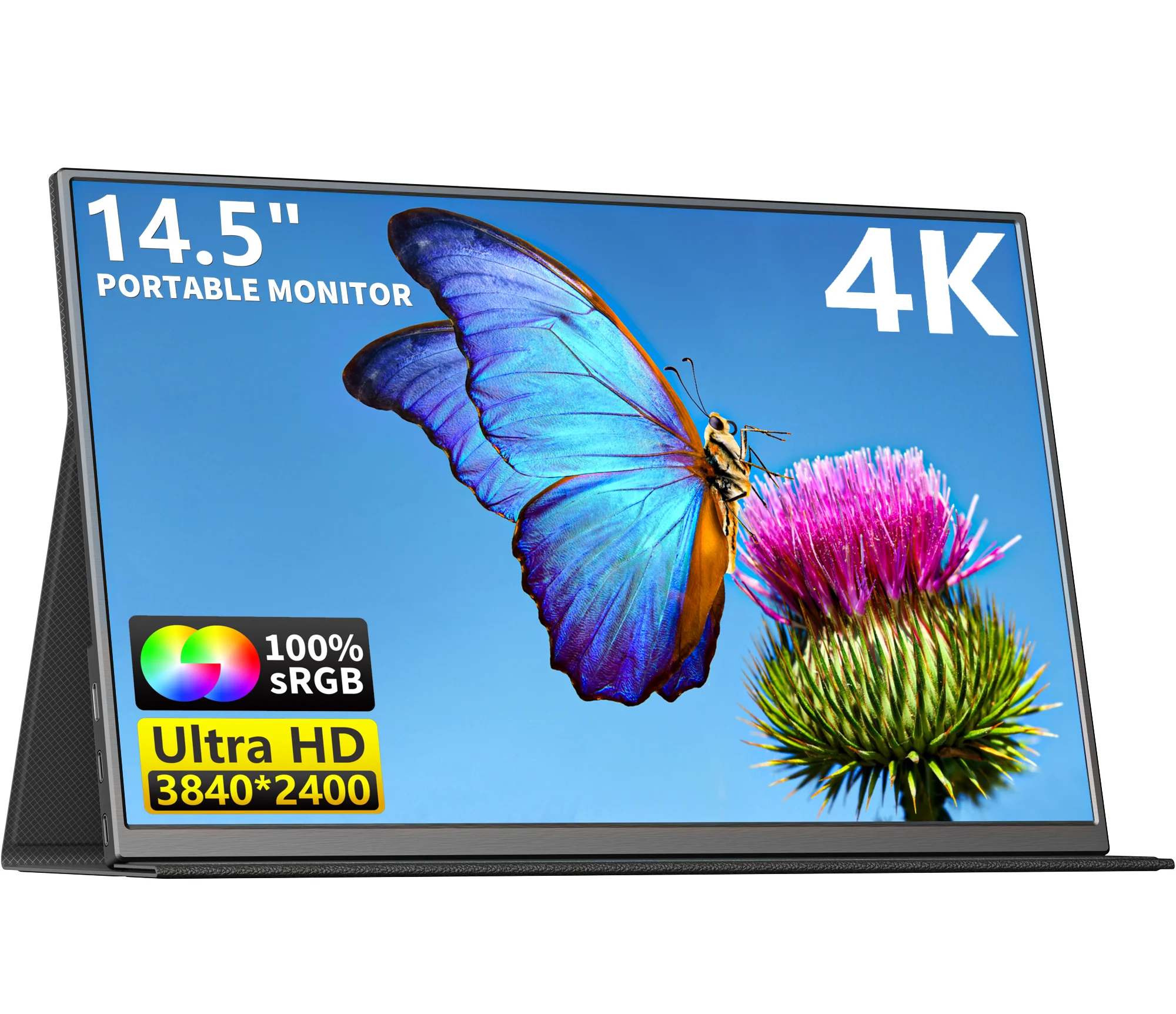شاشة Amoudo 14.5 بوصة 4K 3840*2400P 90 هرتز محمولة 400cd/ ㎡   سطوع عالي 16:10 نسبة ذهبية IPS لوحة لنظام التشغيل Windows MAC PS4