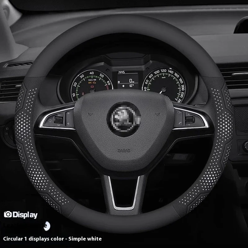 

Skoda Octavia Fabia Rapid Superb Karoq Kodiaq Scala Citigo Kamiq Замшевый чехол на руль автомобиля из углеродного волокна, автоаксессуары