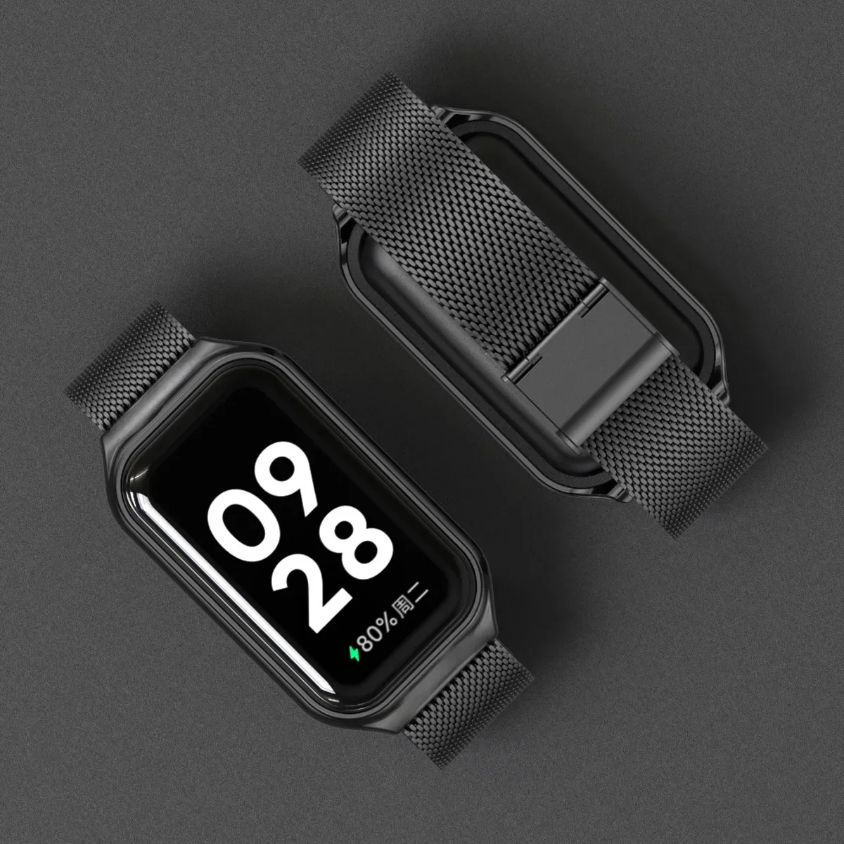 Strap For Xiaomi Mi Band 8 Active Bracelet for Xiaomi Smart Band 8 Active Stainless Steel Metal Watchband Mi Band 8 Active