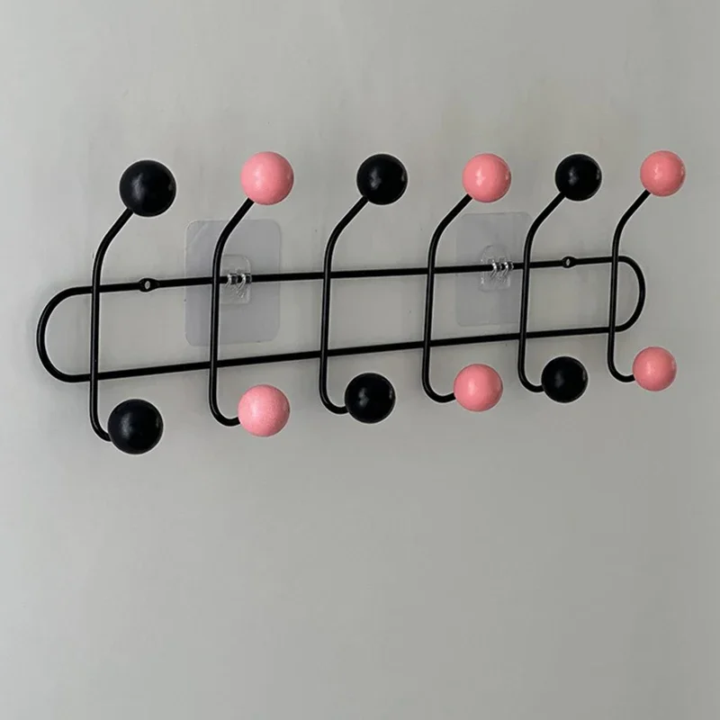 

Wall Mounted clothing rack Bedroom Clothing Organizers Hanger Cap Coat Racks Without Punching Living Room Storage Hangers Hook