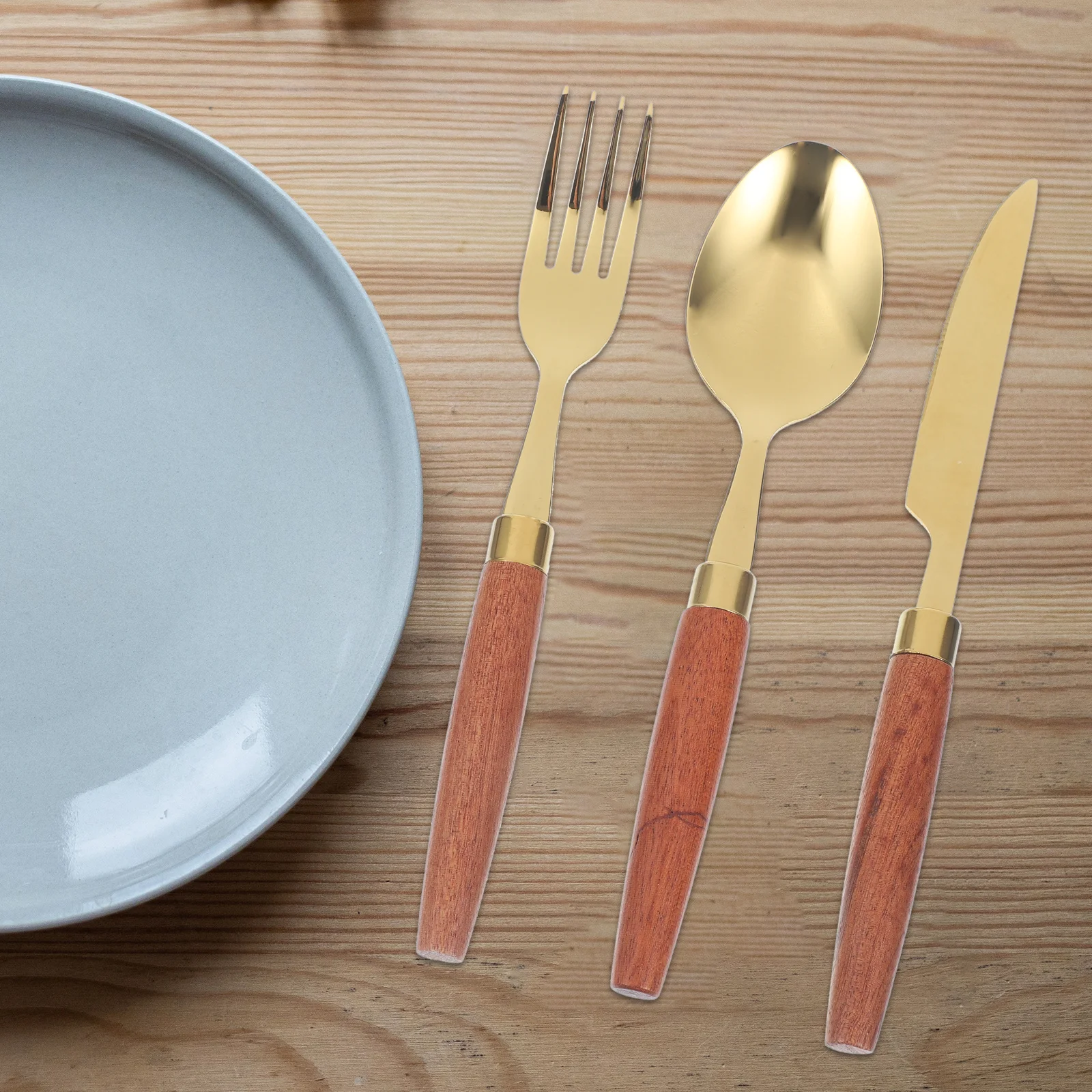 1 مجموعة المحمولة الفولاذ المقاوم للصدأ طقم أطباق في الهواء الطلق نزهة مجموعة أدوات المائدة قابلة لإعادة الاستخدام أواني السفر للتخييم التنزه الغربية الغذاء #1