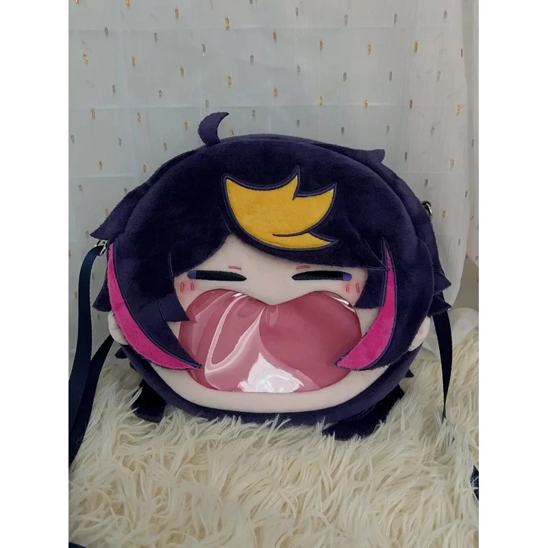 NewAnime Game Luxiem Vtuber Shu Yamino Cosplay Big Mouth Transparent itabag Zipper Backpack Messenger Bags Shoulder Bag Kawaii G view 4