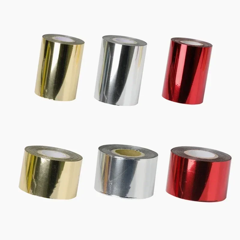 120M Hot Stamping กระดาษฟอยล์ 4 ซม.8 ซม.ความกว้าง Gilded กระดาษความร้อนผ้าเช็ดปาก Gilding PVC Card emboss ตัวเลือกสี