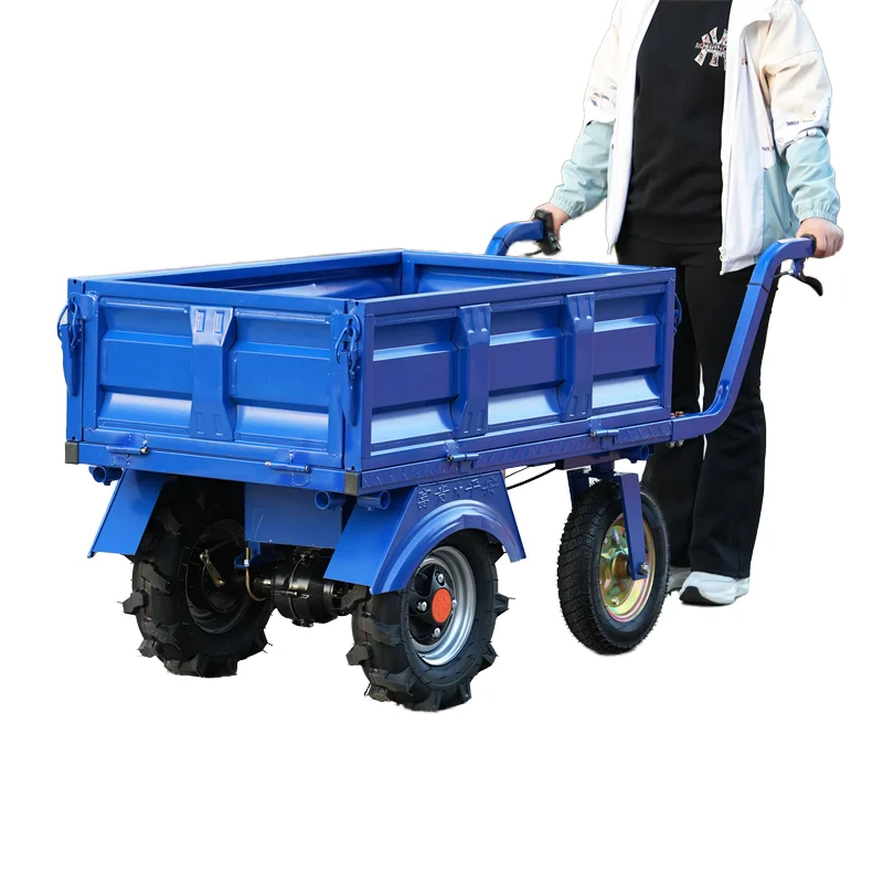 High-Powered Fully Electric Four-Wheel Cargo Transport Vehicle Model JF-XS4L Quality Assurance Iron Trolley Platform Customized