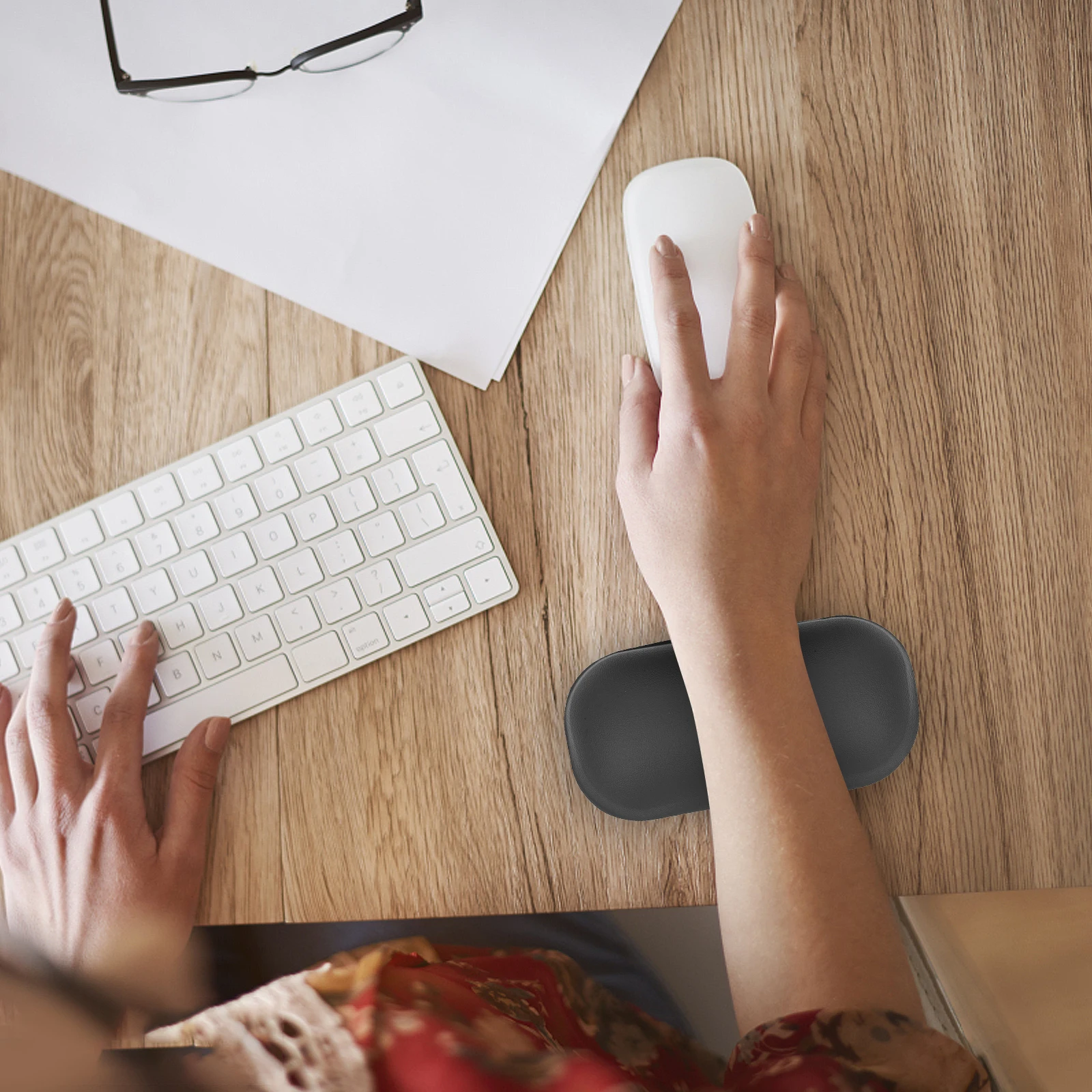 

COHEALI Mouse Pad with Wrist Support for Laptop Computer Silica Gel Pillow Ergonomic Office Rest Pad Elastic Comfortable Design