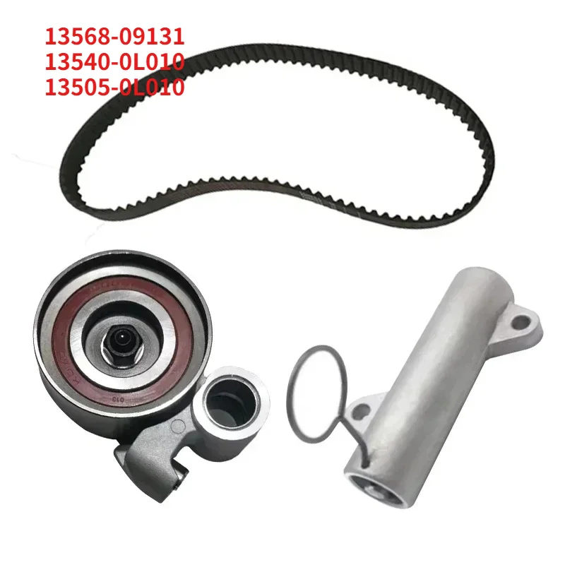 1 set Timing Belt Tensioner Idler Pulley Kit 13568-09131 13540-0L010 13505-0L010 Fit for Toyota Dyna Hiace Hilux Land Cruiser