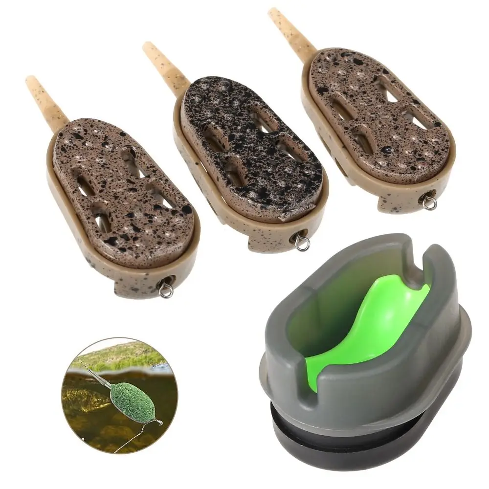 Non‑toxic Carp Fishing Feeder Mold Quick Release Fishing Inline Feeder Set Pesca for Carp Fishing Fishing Line Sea