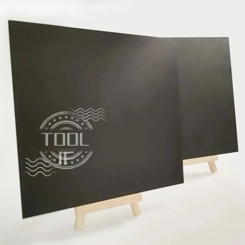 Black Anodized Aluminum Flat Plate - Bead Blasted, Decorative Signage & DIY Panels - Sizes: 100x100/200/300mm,Thickness: 0.8-2mm