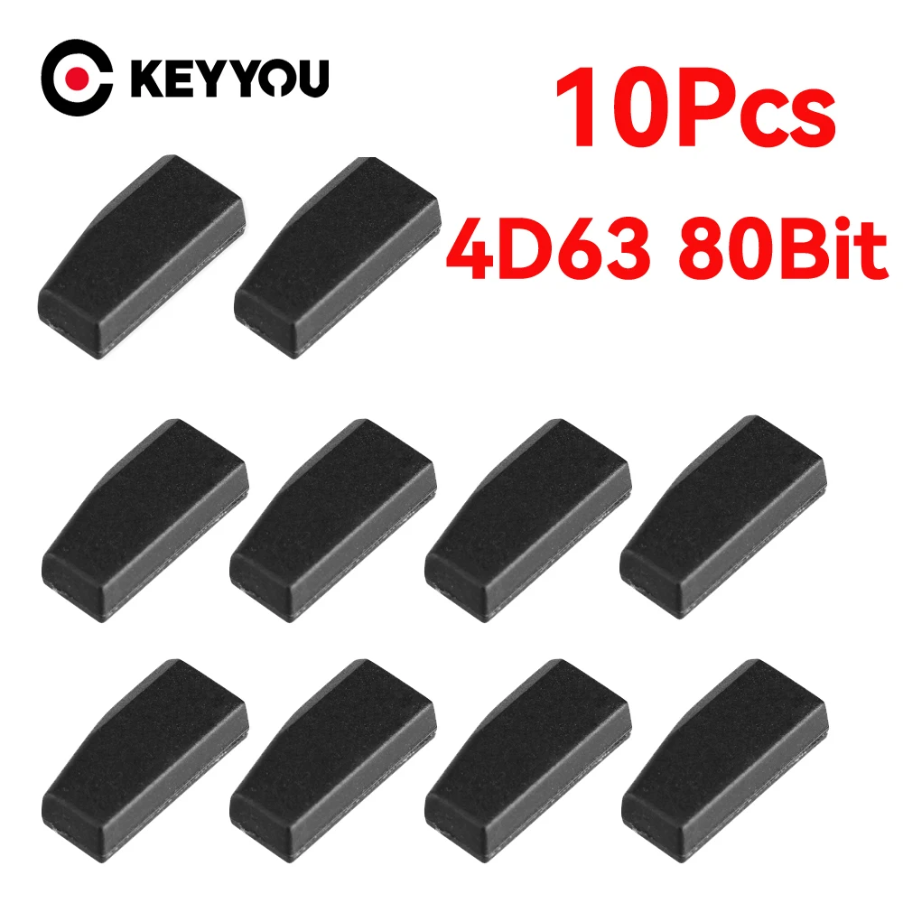 KEYYOU 10x Auto Carbon Transponder Chip For Ford Mazda 4D63 80Bit 4D ID63 Chip