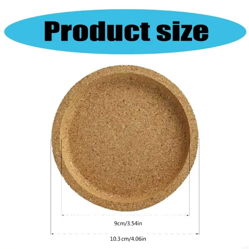 Posavasos redondos con corchos C7AC, 5 uds., posavasos madera resistente calor, soporte para tazas café y bebidas