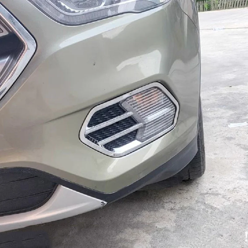 Per Ford Escape Kuga 2017 2018 2019 testa anteriore fendinebbia copertura della lampada Trim fendinebbia lunetta paraurti guarnire cornice modanatura Styling