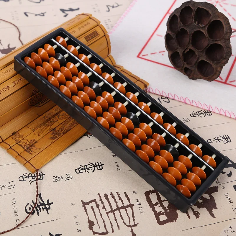 Portable Chinese 13 Digits Column Abacus Arithmetic Soroban Calculating Counting Math Learning Tool for Children