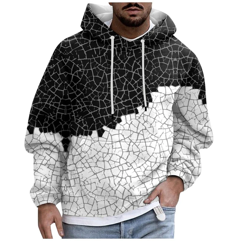 

Irregular 3D Print Hoodie Men's Clothing Long Sleeve Oversized Hoodies Street Casual Harajuku 2024 Autumn Outdoor Sweatshirt