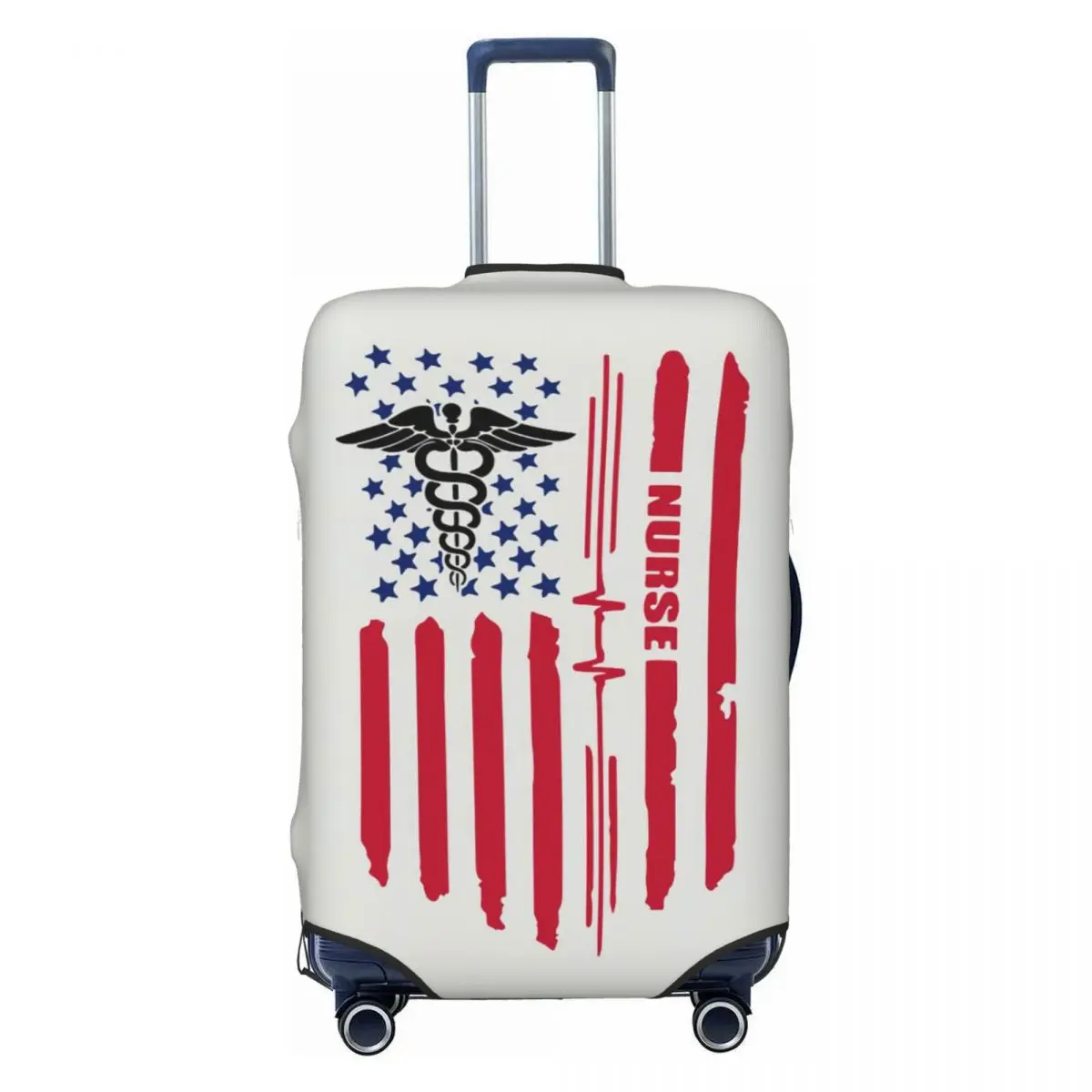 

American Medical Montage- Print Luggage Protective Dust Covers Elastic Waterproof 18-32inch Suitcase Cover Travel Accessories