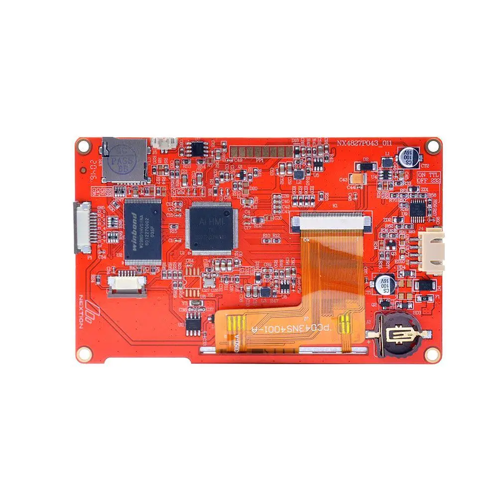 Imagem -06 - Módulo de Exibição Nextion-lcd-tft Hmi Série Inteligente Rgb 65k Capacitivo Colorido Painel de Toque Resistivo sem Gabinete 43