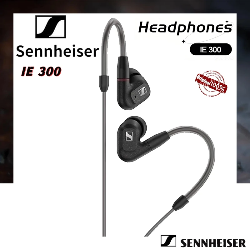

Оригинальные проводные наушники Sennheiser IE300 2026 года, профессиональные внутриканальные HIFI-наушники для спорта и игр, с шумоподавлением и мониторингом