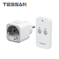 TESSAN Radio Sockets with Remote Control Range 30.5M Wireless Socket with Handheld Transmitter Remote Controlled Plug for Home