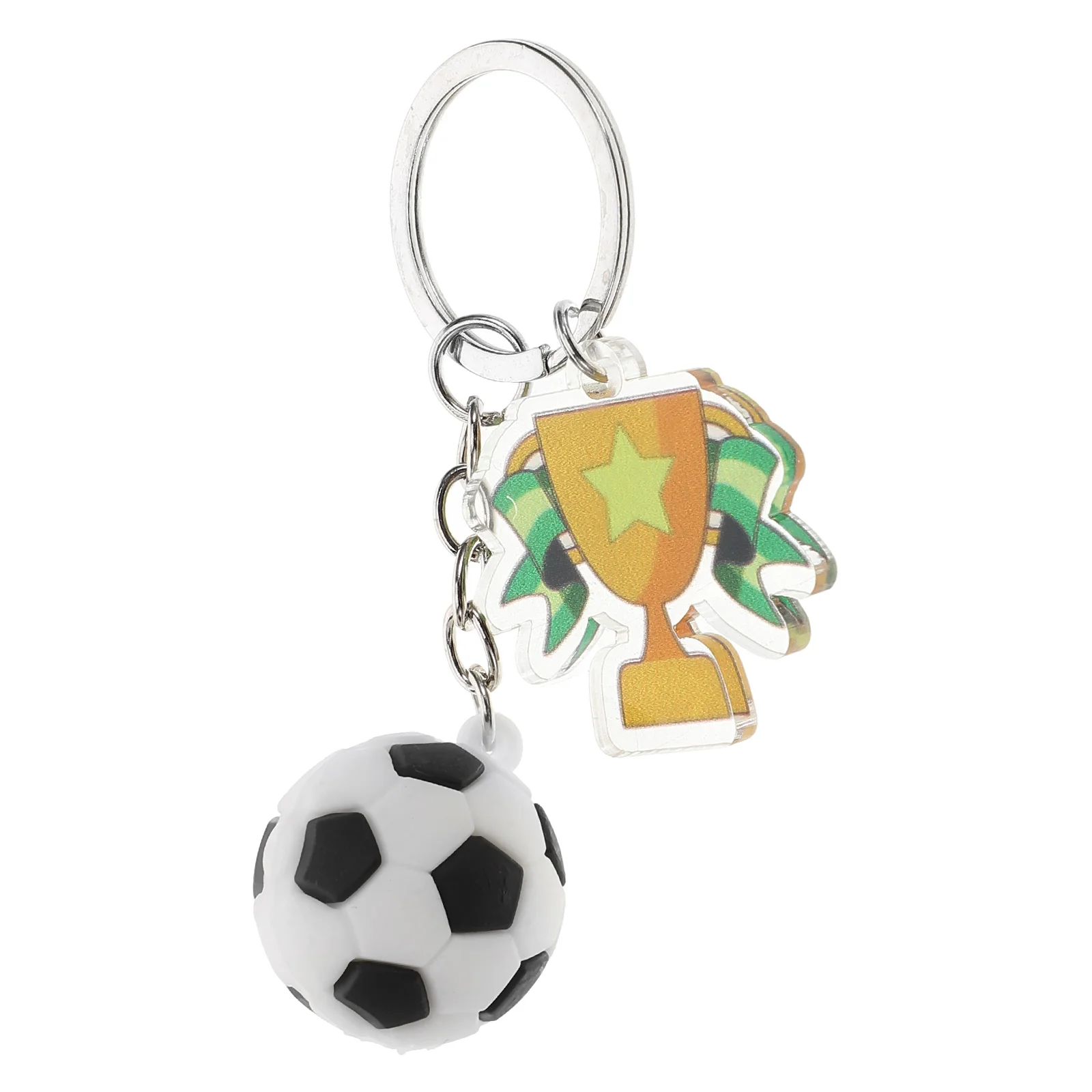 

Football Keychain Ring Keychains Pendant Boy Metal Backpack for Boys Father Souvenirs