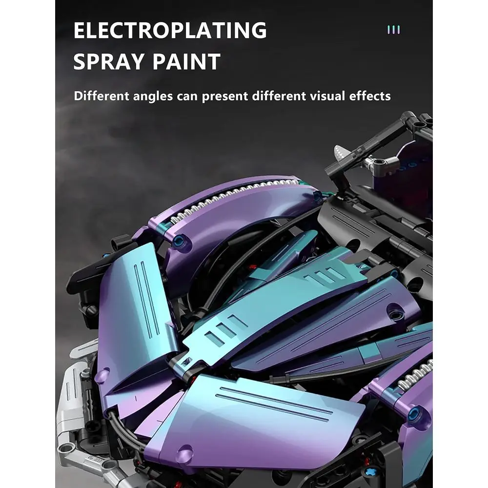 1:10 Scale Apollo IE Hypercar Building Kit for Adults, Remote Control Drifting Model with 5 Motors (2443 Pieces)