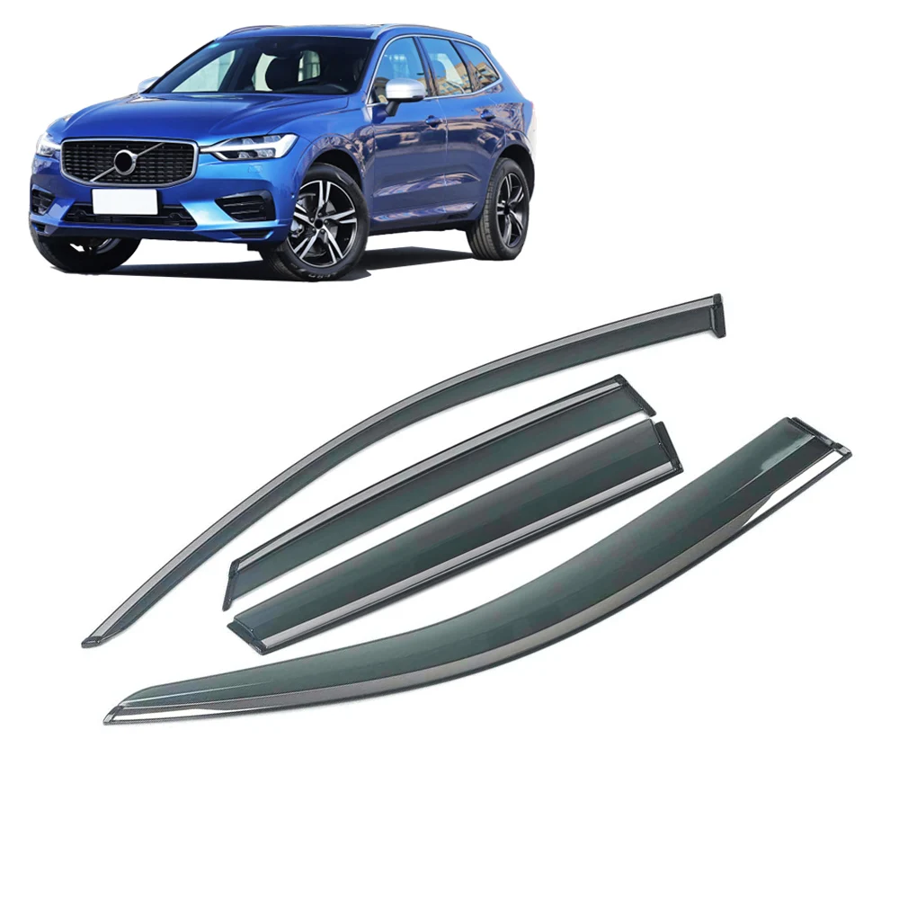 

Для VOLVO XC60 2010-2019 окна автомобиля козырек от солнца и дождя козырьки щит навесы защитная крышка отделка рамка наклейка