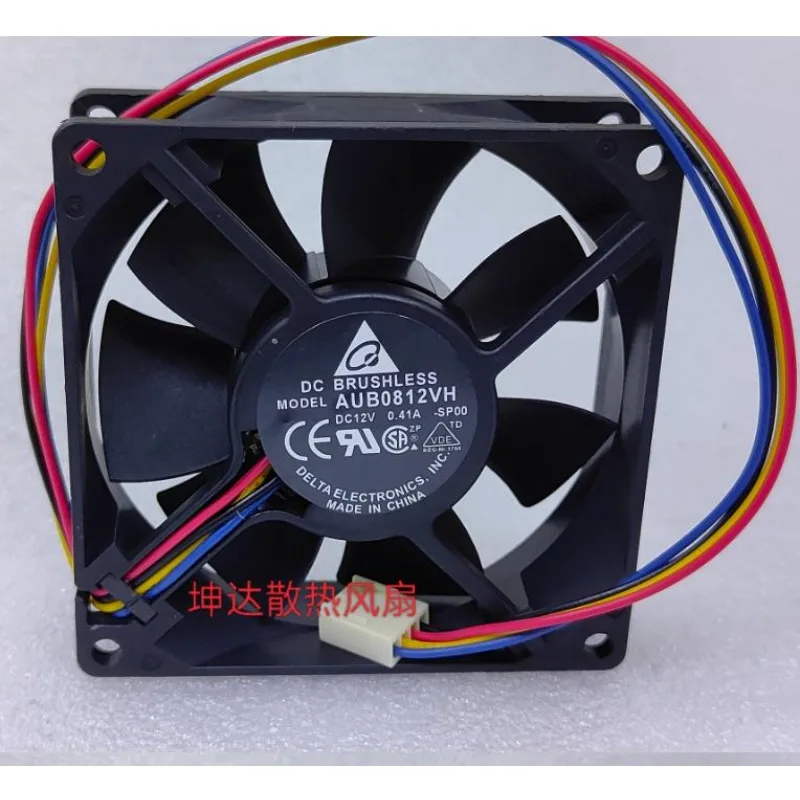 

Новый вентилятор-кулер для DELTA AUB0812VH-SP00 8025 8 см 12 В 0,41 А ШИМ 4-проводной охлаждающий вентилятор 80*80*25 мм