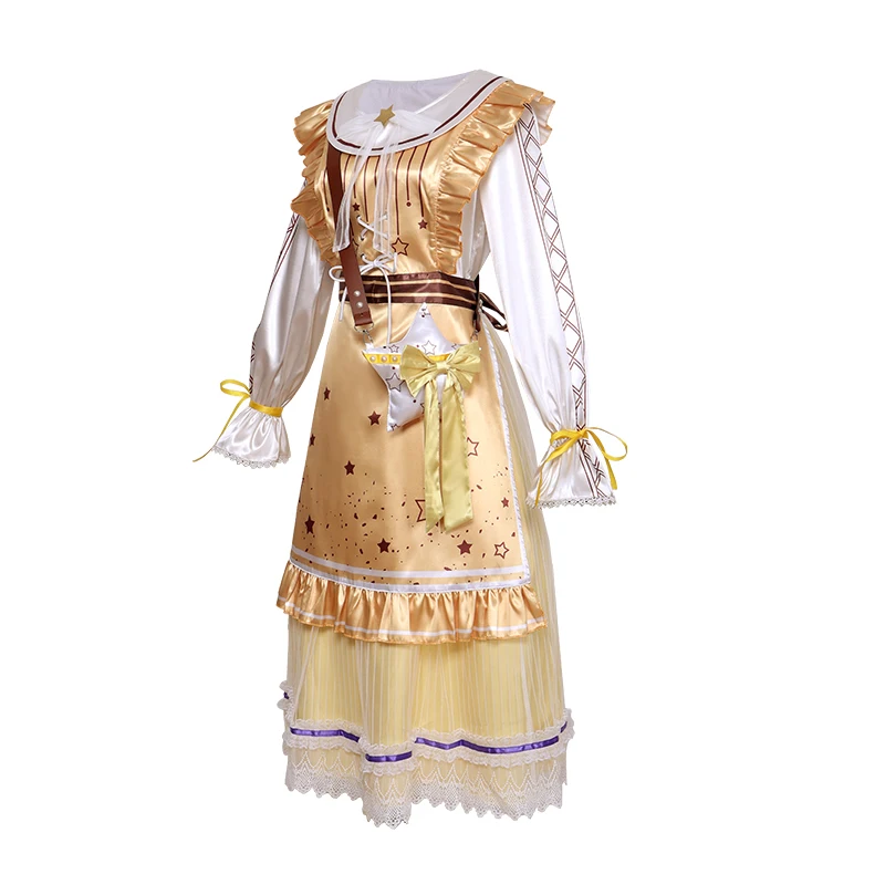 Gioco Anime Anne Lester Toy Merchant Costume Cosplay Parrucca luccicante Abito giallo Uniforme Set completo Donna adulta Kawaii Abito di Halloween