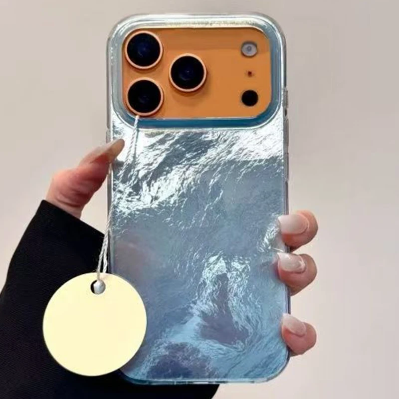 INS Style Blue Blending Print Phone Case For iPhone 17 Cases iPhone 16 Pro Max 15 14 13 12 11 XS X XR 7 8 Plus 16E 17 Air Cover