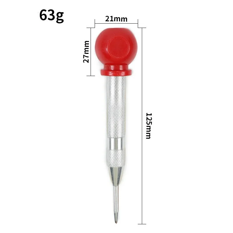 Automatic Center Punch Spring Loaded Positioning Pin Punch Metal Wood Drilling Marking Locator Hand Tool Adjustable Center Hole