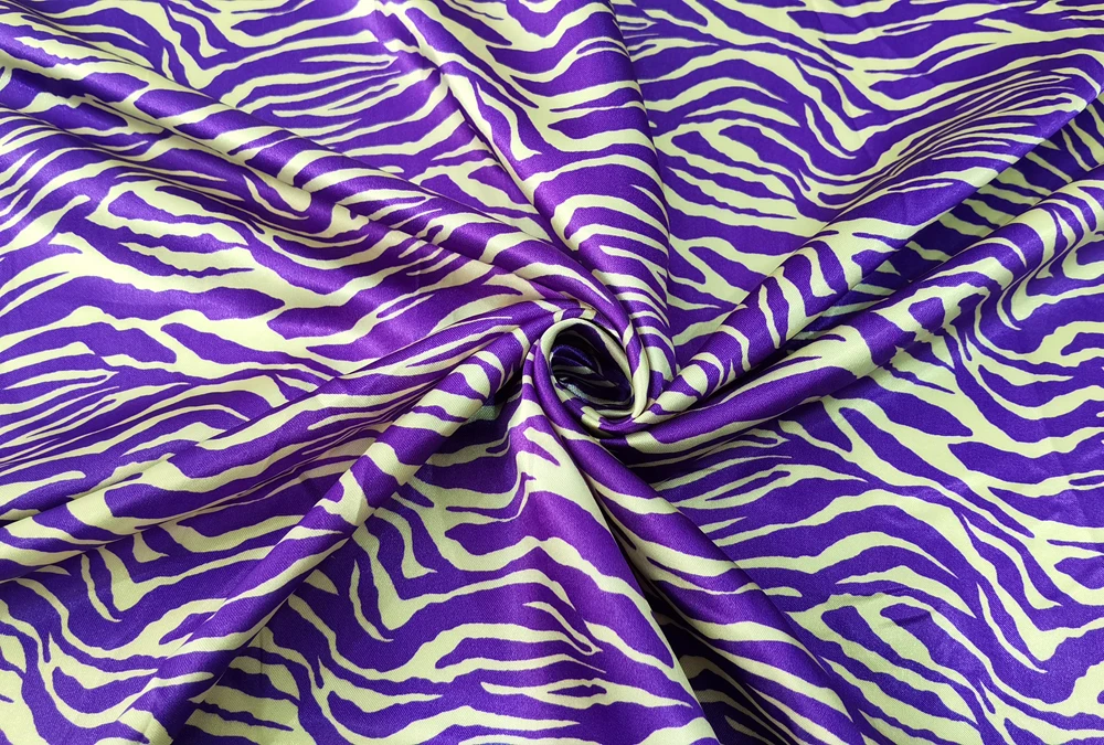 1 Meter x 1,48 Meter gestreifter Zebra-Satin-Druckstoff, weiches Futter – Detail 30