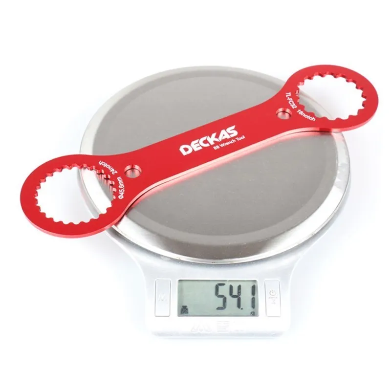 DECKAS Multifunctional BB Wrench Tool DW-018 249*64*3mm Red DUB/TL-FC32 Adaptor Of TL-FC25/TL-FC24 Bottom Bracket Repair Tool
