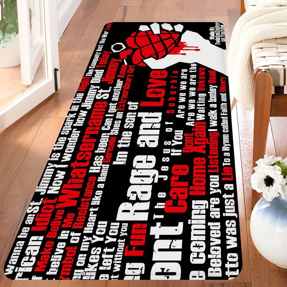 G-Green Day Floor Mat Retro Multiple Choice Living Room Kitchen Rug Non-Slip Modern Home Decor