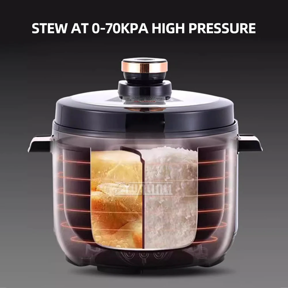 5L Cuiseur De Riz Electrique ثلاثة مقصورات جهاز طهي الأرز وعاء غير لاصق قدر الضغط الكهربائي