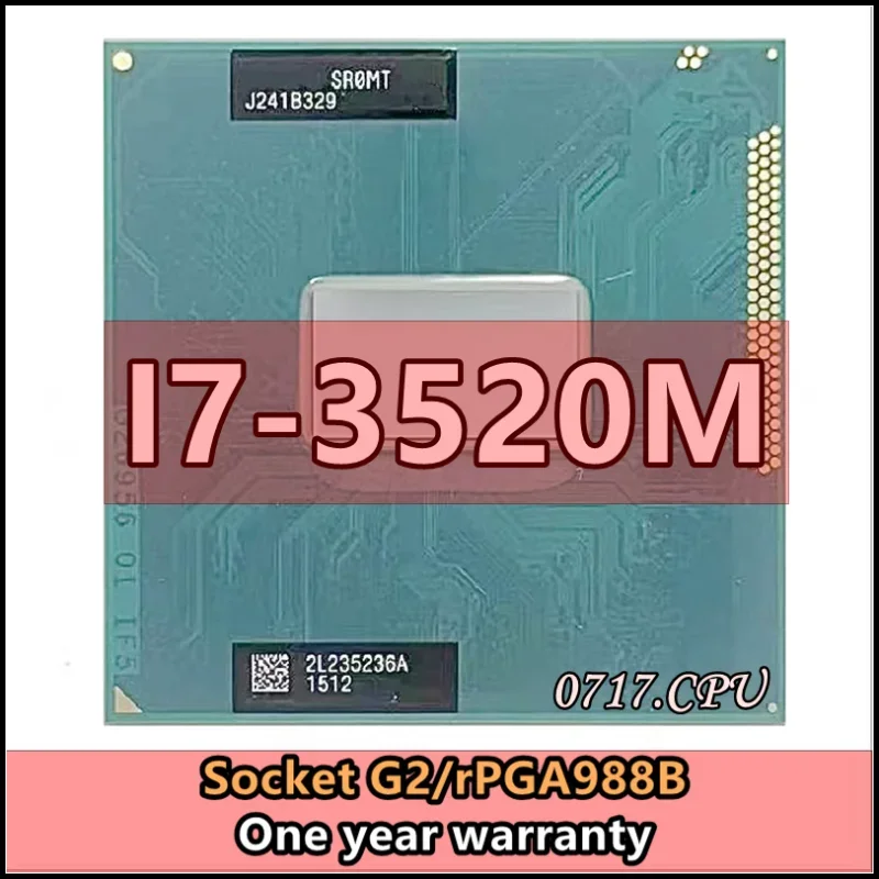 i7-3520M i7 3520M SR0MT 2.9 GHz Dual-Core Quad-Thread CPU Processor 4M 35W Socket G2 / rPGA988B