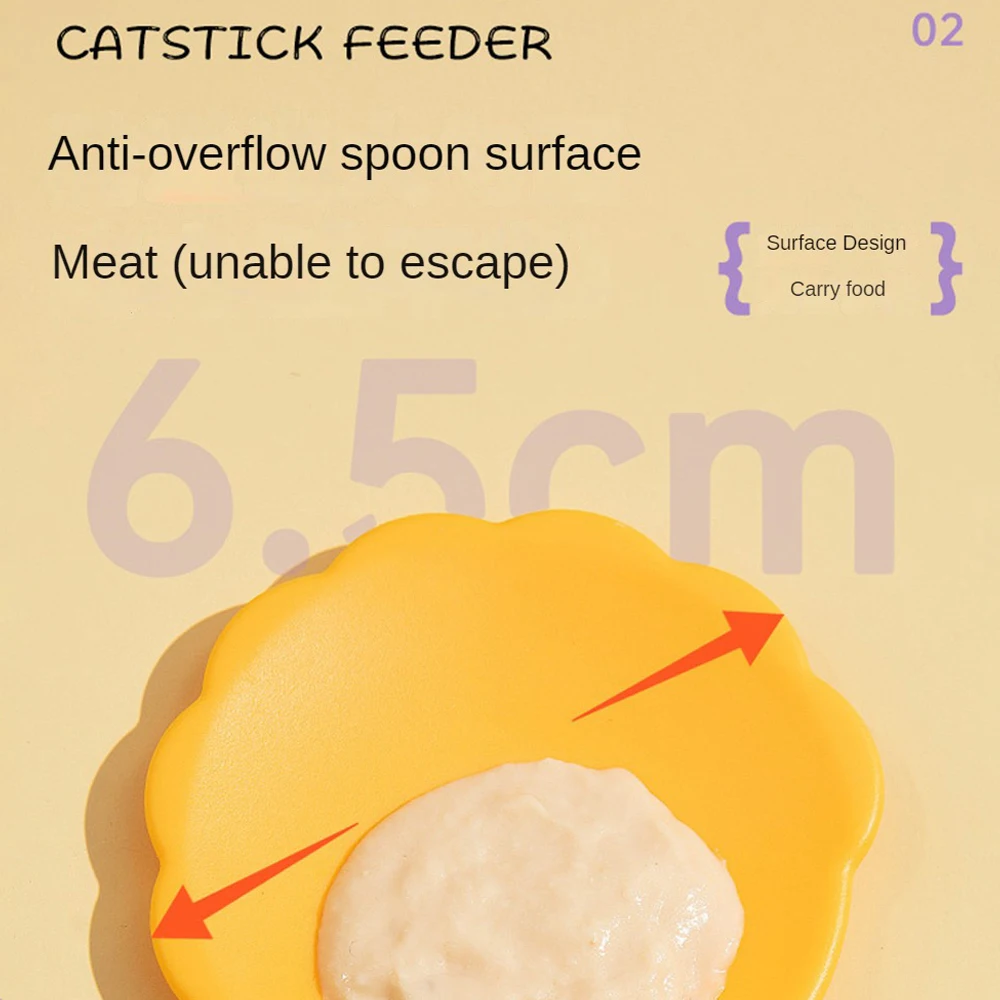 Cat Food Strip Squeezer Spoon Long Handle Cat Strip Feeder Meat Mud Cat Stripe Squeezer For Pet Cat's Snack Feeding Supplies