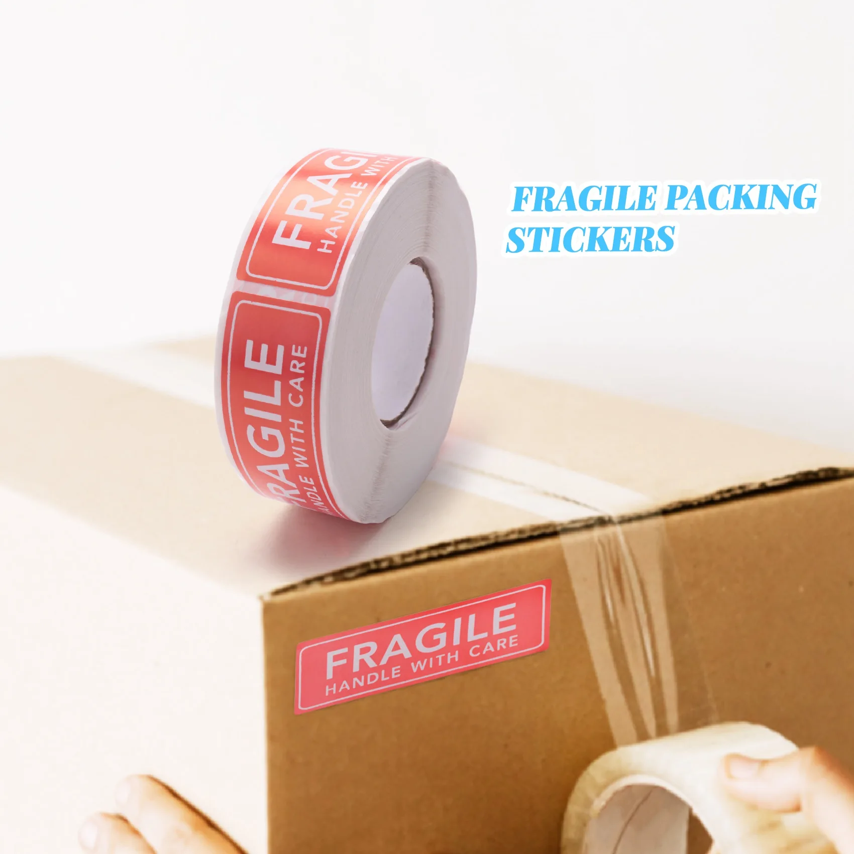 1 Roll/500Pcs Fragile Stickers - Fragile Handle with Care Labels - for Moving, Shipping, Mailing