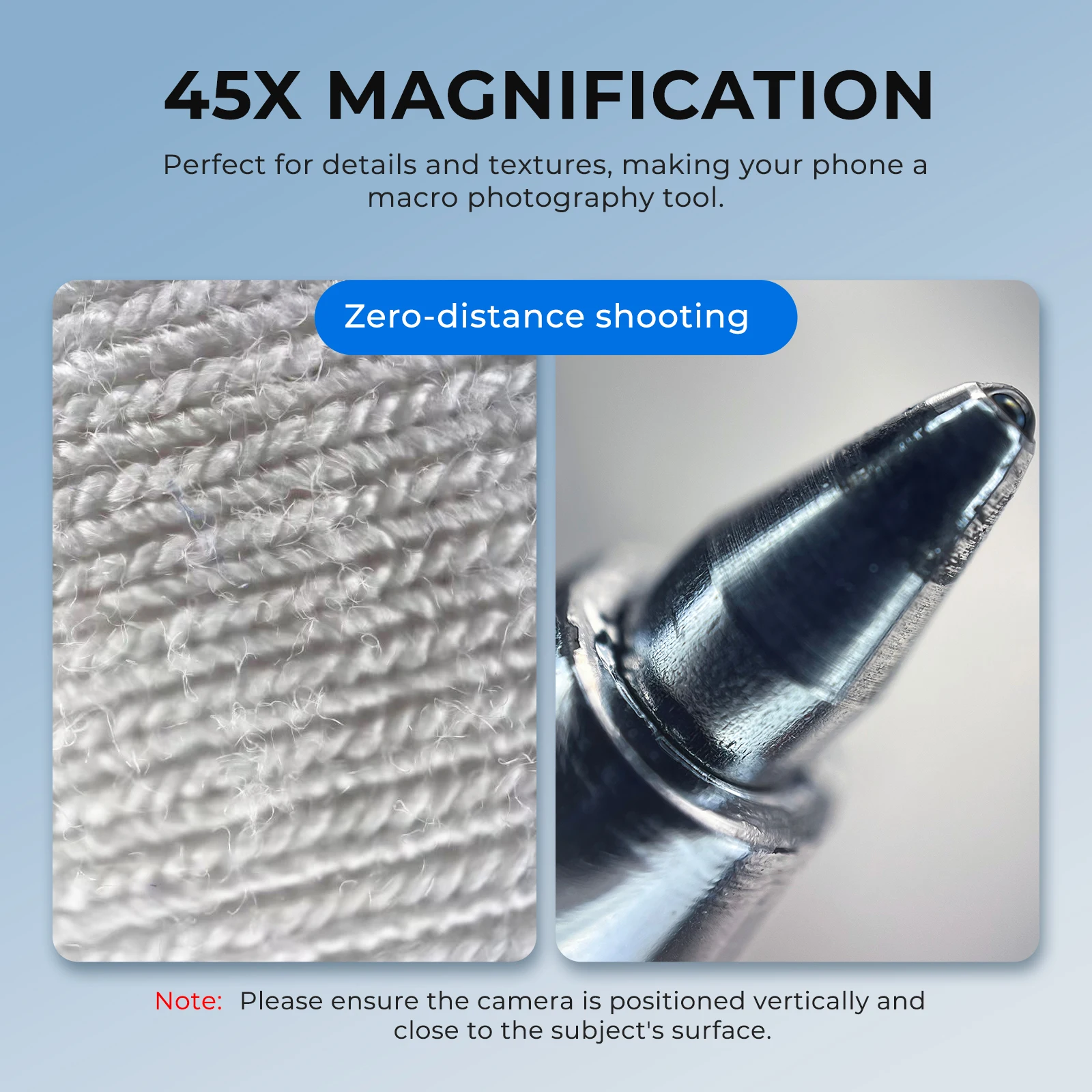 Freewell 45x Macro เลนส์ 17 มม.เคสโทรศัพท์อุปกรณ์เสริมกล้องกําลังขยายสูงการถ่ายภาพสํารวจ Micro Wonders