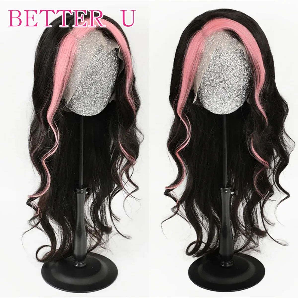 

Pink/1b Body Wave Lace Front Human Hair Wig 613 Colored Brazilian Pre-Plucking Transparent 13x6 13x4 Lace Frontal Wig For Women