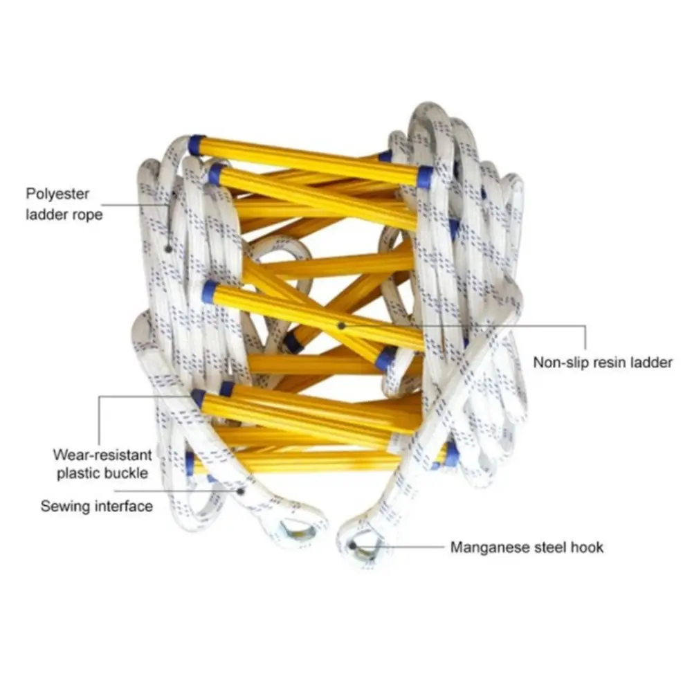 Lifesaving Insulated Rope Ladder Anti-Skid Grippy Rescue Ladder Anti-skid Rescue Rope Self-rescue Safety Rope Ladder Emergency