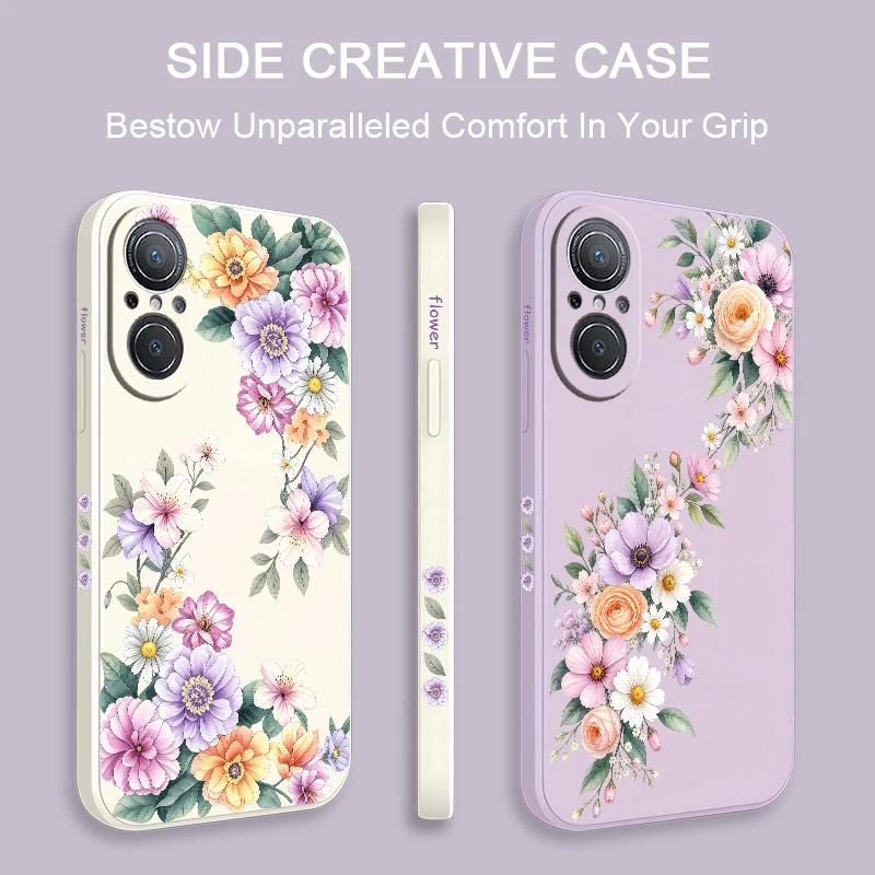 Flower Case For Huawei Y9 Prime Y7 Pro 2019 Y7A Y9S Nova 6 9 SE 8i 5T 3i P20 P30 P40 Lite E P Smart Z Plus Silicon Soft carcasas - view 2