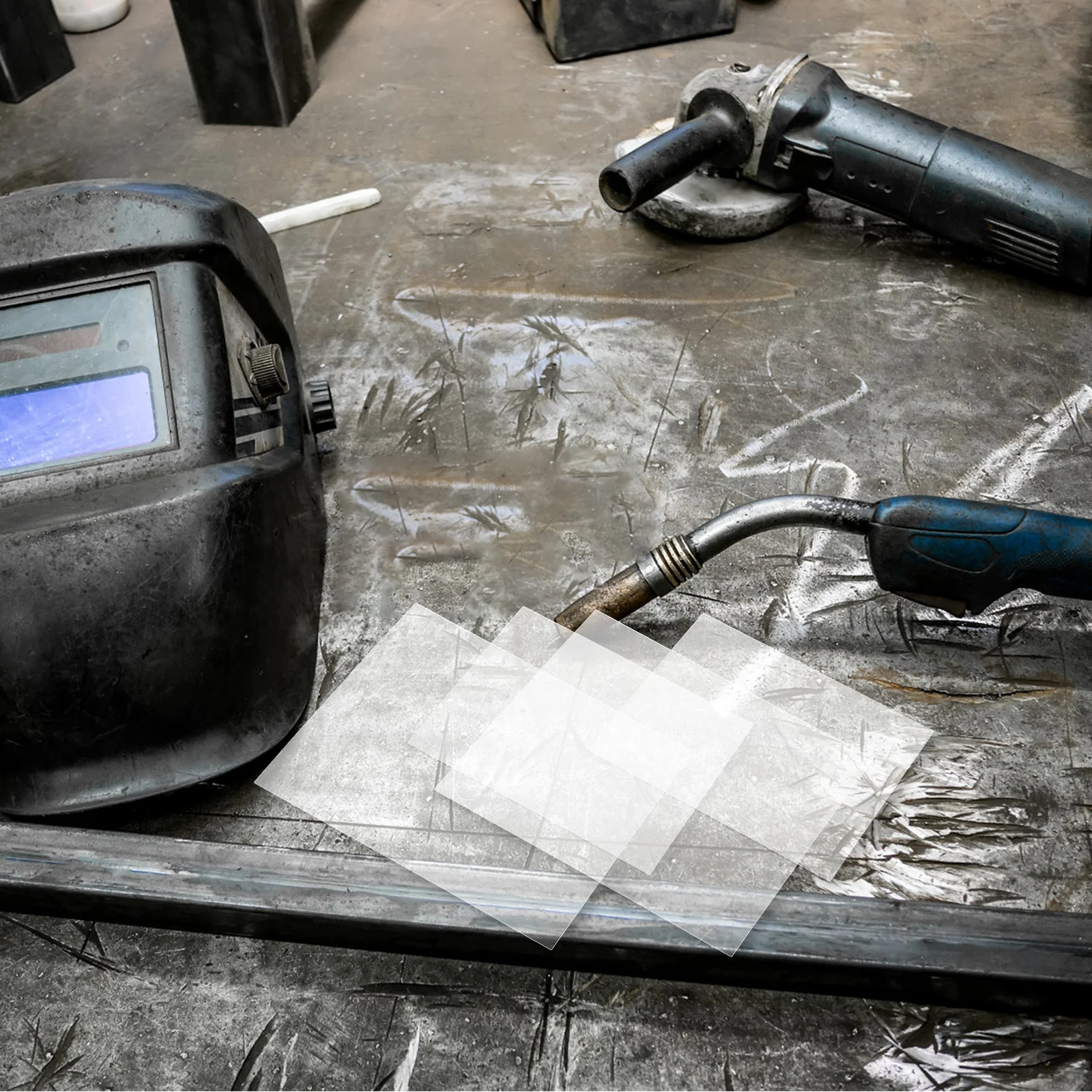 10pcs Clear Welding Lens Replacement High Transparency Pc Welding Hood Protection For Sparks Shield Professional Welder