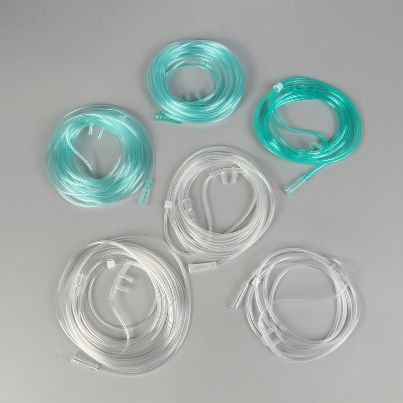 1PCS Double Nasal Disposable Oxygen Tube Medical Breathing Cannula Independent Packing for Care Machine Various Lengths 1.5M-5M
