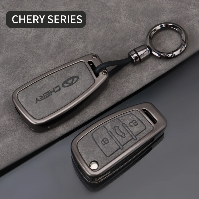 Leder-Autoschlüsselhülle für Chery ARRIZO7 E3 E5 A3 A5 Tiggo 2 3 5 3X Fulwin2 Eastar – Schutz und Zubehör – Detail 14