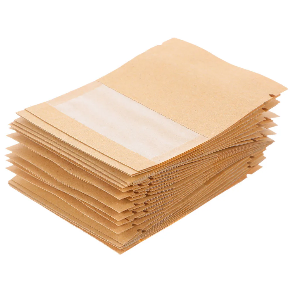100Pcs Paper Seed Packets with Transparent View Window Kraft Envelopes for Gardeners Seed Storage Protection Reusable Small