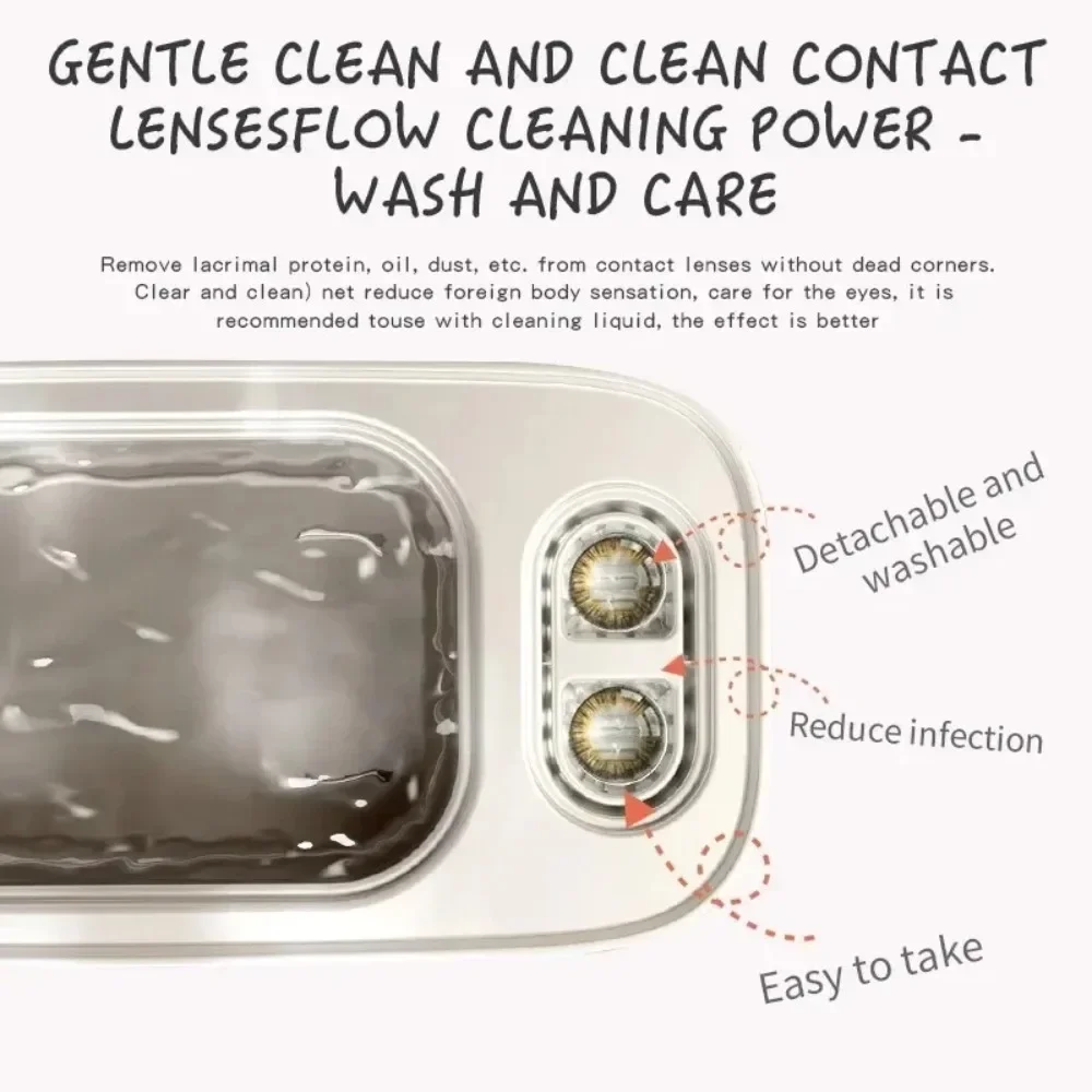 1pc Portable Jewelry Cleaner Machine, Travel Wireless Cleaner, Household High Efficiency Eyeglass Nursing Machine, 360°Cleaning,
