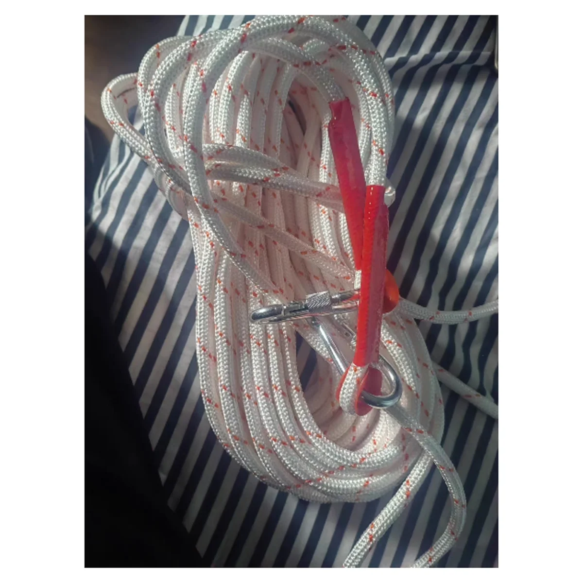 

ABGL White- Steel Wire Core Nylon Rope Household Emergency Escape Cordage Wear- Safety Cord